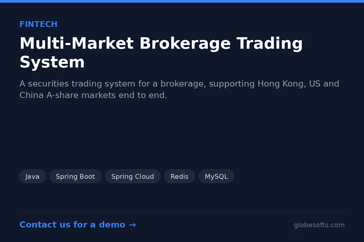 Multi-Market Brokerage Trading System