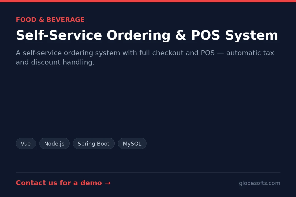 Self-Service Ordering & POS System